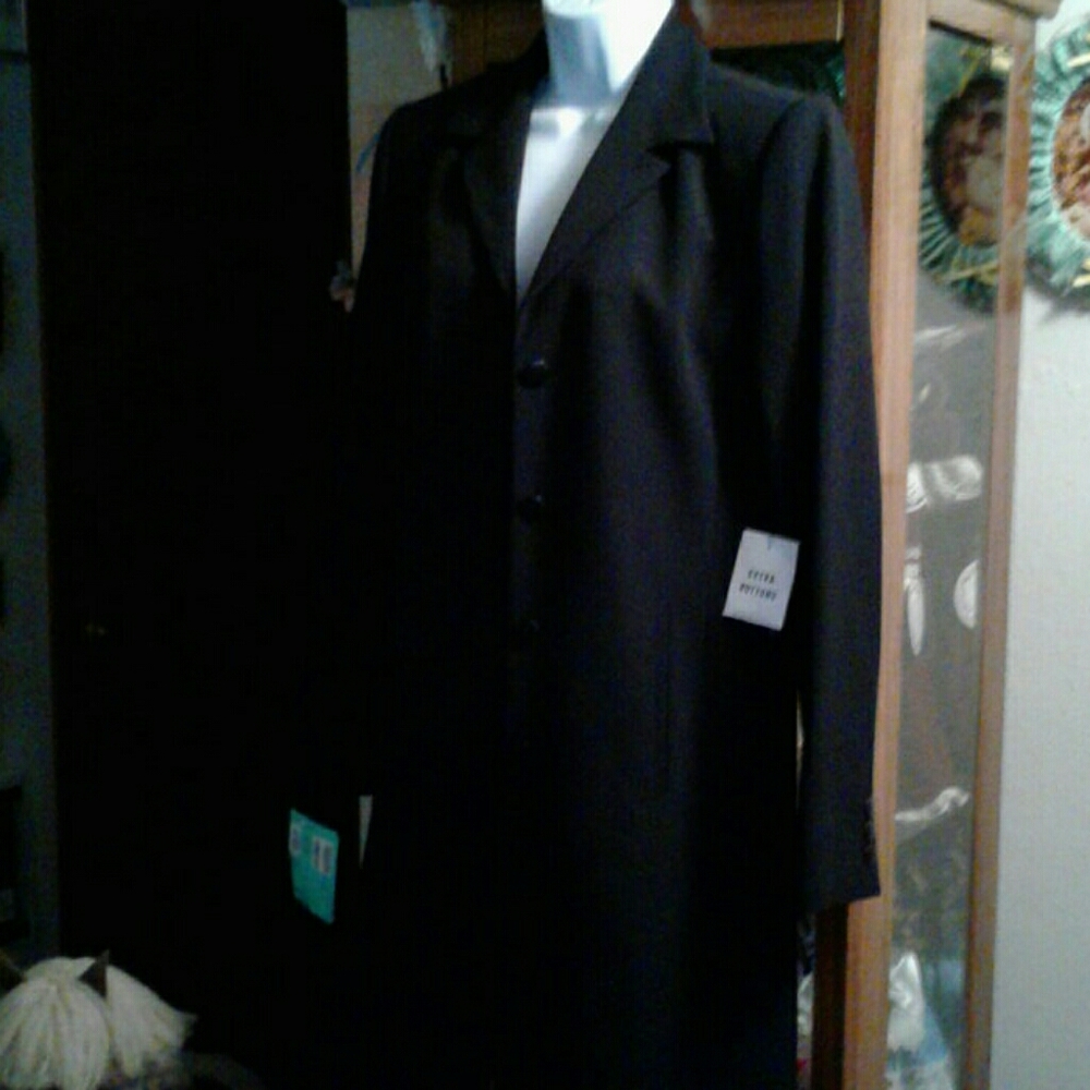 NWT,Vintage 90s,CLASSY,Long, Black, Blazer/Jacket/Dress by Classiques Entier🖤
